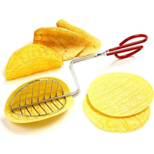 30pcs Norpro Taco Shell Maker Press Tortilla Fryer Tongs Stainless Steel Kitchen Restaurant Tools SN3748