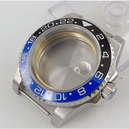 40mm Accessories Parts Watch Case Sapphire Crystal Seeing-Through / Solid Backcover Fit NH35 NH35A High Quality