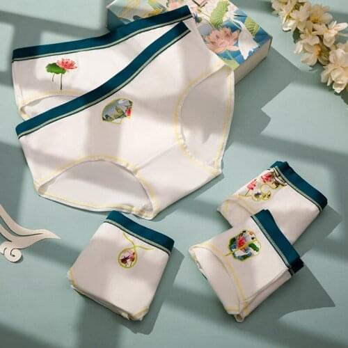 5Pcs Underwear Women Panties Girls Briefs Sexy Lingeries Cueca Intimates Calcinhas Cotton Shorts Underpants Cute Panty