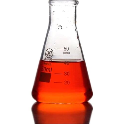 50ml,Glass Erlenmeyer Flask,Conical Bottle,Narrow Neck Narrow Mouth Lab Glassware