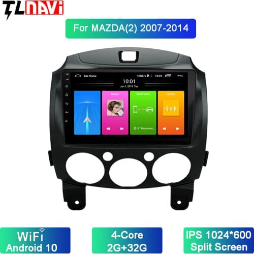 Android 10 For 1MAZDA 2/Jinxiang/DE/Third generation 2007-2013 2014 Car Radio GPS 9" Unit Multimedia Player wifi
