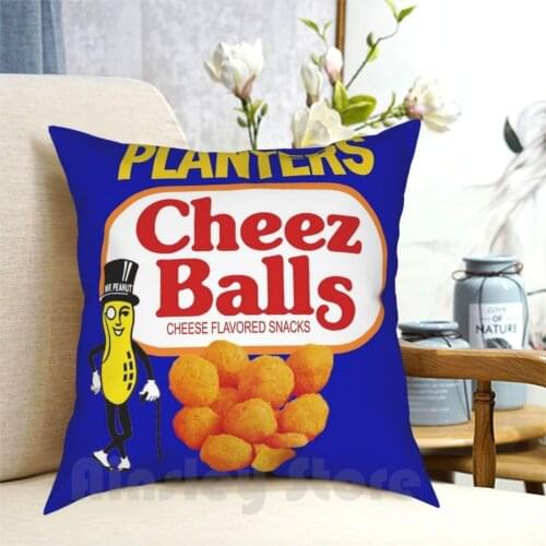 Planters Cheez Balls Pillow Case Printed Home Soft DIY Pillow cover Planters Peanut Cheese Balls Snack Food Cheetos Fritos
