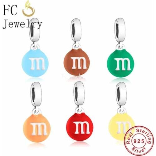 FC Jewelry Fit Original Charm Bracelet 925 Sterling Silver Get To My Bowl M Chocolate Beans Bead For Making Women Berloque 2021