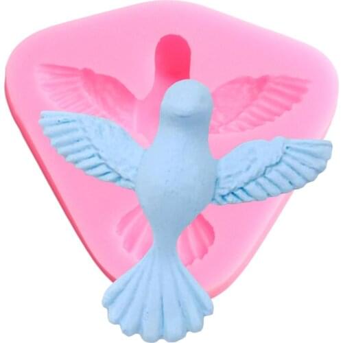 Dove Pigeon Bird Silicone Mold DIY Party Cupcake Topper Fondant Cake Decorating Tools Candy Polymer Clay Chocolate Gumpaste Mold