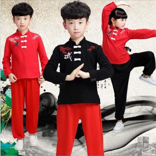 Children kid adult cotton long sleeve Dobok Wushu Kimono Judo clothing Chinese Kung Fu costumes Suit Tai Chi Martial Art Uniform