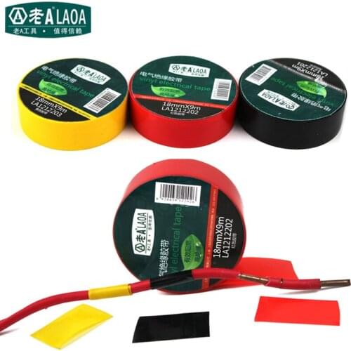 LAOA Electrical Adhesive Tape Colorful Insulate Electrician Tape 18mm*9m Red Yellow Tape