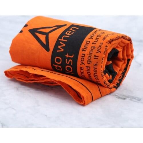 Outdoor First Aid Square Windproof Head Scarves Cycling Camping Hiking Turban Wilderness Survival Square Scarf Pure Cotton