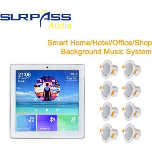 4 Inch 20w Mini Bluetooth Smart Home Wall Amplifier Sound Clear and Full PA Background Music Ceiling Speaker Theater System