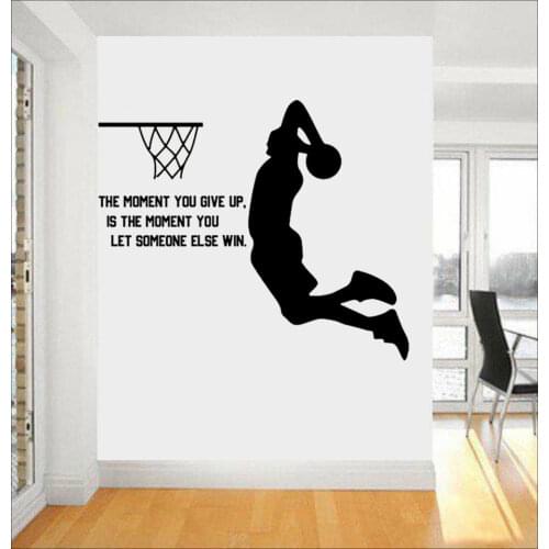 Basketball Wall Stickers Motivational Phrase Decals Arouse The interest Of Basketball Enthusiasts Home Living Room Decoration