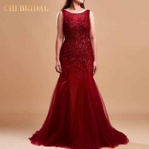 2021 New Evening Dress Fashion Luxury Hollow Perspective Long Dress Elegant Tail Evening Dress