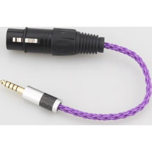 New HIFI Carbon Fiber 4.4mm Balanced Male to 4-Pin XLR Balanced Female Audio Adapter Cable 4.4mm to XLR Connector Cable