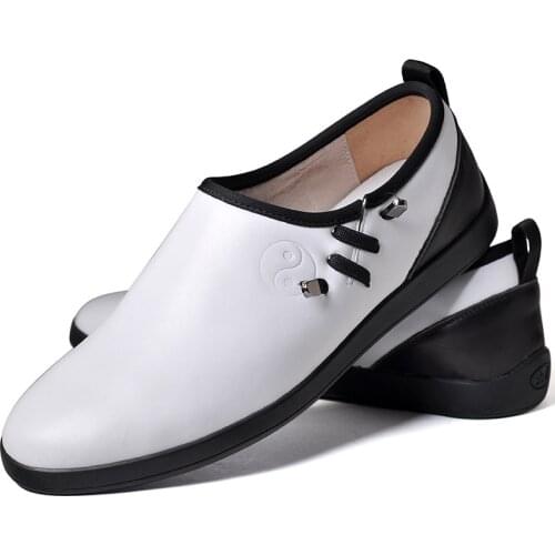 Soft cowhide tai Chi shoes male cowhide sole Tai Chi training shoes female leather sports casual leather shoes kung fu shoes