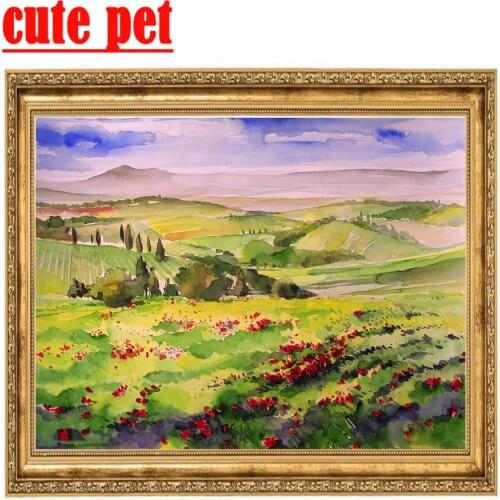 Landscape oil painting Wallpaper No Frame Wall Art Painting 5d Painting Decoration diy Diamond Painting Cross stitch Mosaic gift