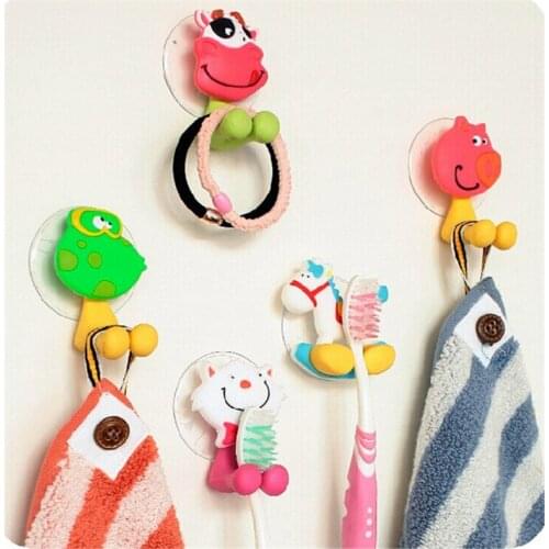 1000pcs/lot wholeslae Cartoon Animal Sucker Plastic Toothbrush Holder