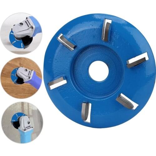 90mm Diameter 16mm Flat Turbo Disc Tool Milling Cutter Rotary Planer 6 Teeth Tea Tray Digging Wood Carving