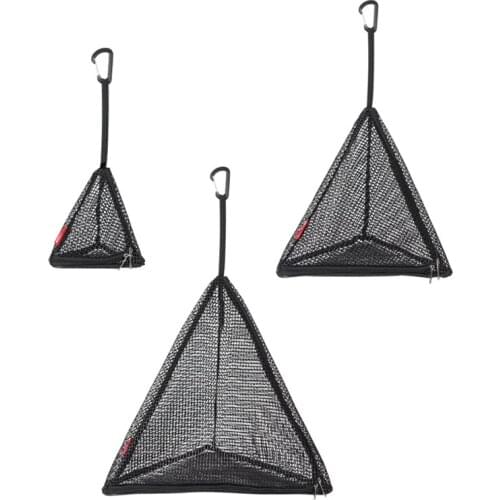 Hanging Basket Folding Travel Camping Mesh Bag Organizer Outdoor Triangle Storage Net G99D