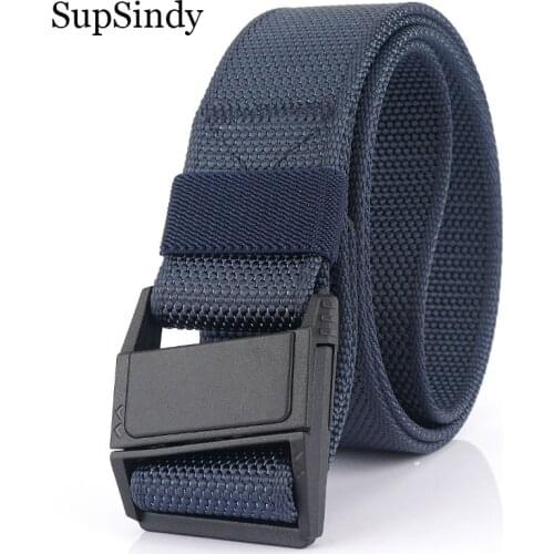 SupSindy Army Military Men Real nylon tactical belt Quick release magnetic buckle canvas belt jeans Waistband outdoor male strap