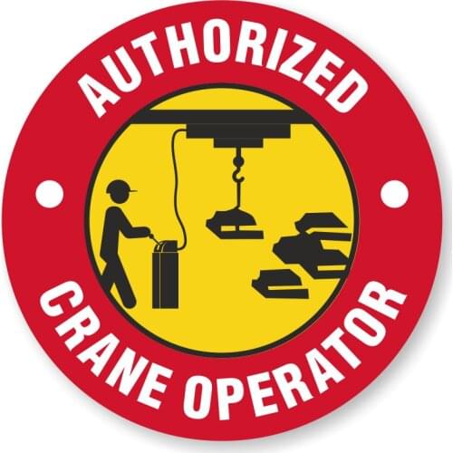 S50304# 10/13/15/17CM Personality PVC Decal Authorized Crane Operator Waterproof Car Sticker on Motorcycle Laptop Decorative