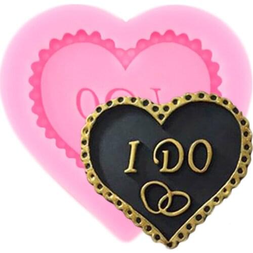 Love Heart Shape Silicone Mould Wedding SugarCraft Fondant Molds Cake Decorating Tools Cupcake Baking Candy Chocolate Moulds
