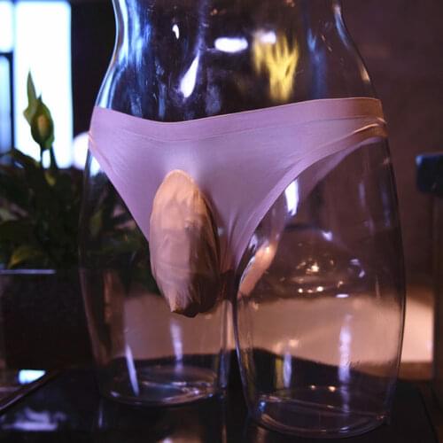 Sexy Men Low Rise COCK Ring U Convex Pouch G-string Thongs Sheer See Through Seamless COCkring Sexy Brief Gay Wear Plus Size F10