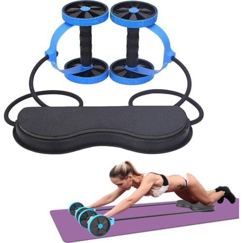AB Wheels Roller Stretch Elastic Abdominal Resistance Pull Rope Tool Abdominal Muscle Trainer Exercise Home Fitness Equipment