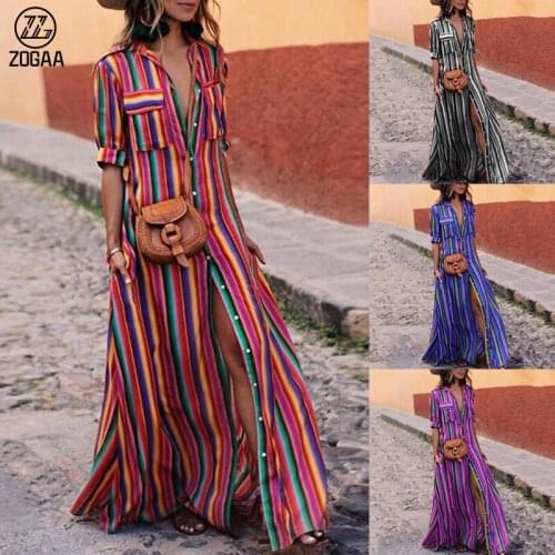 Модные платья-рубашки ZOGAA China At AliExpress