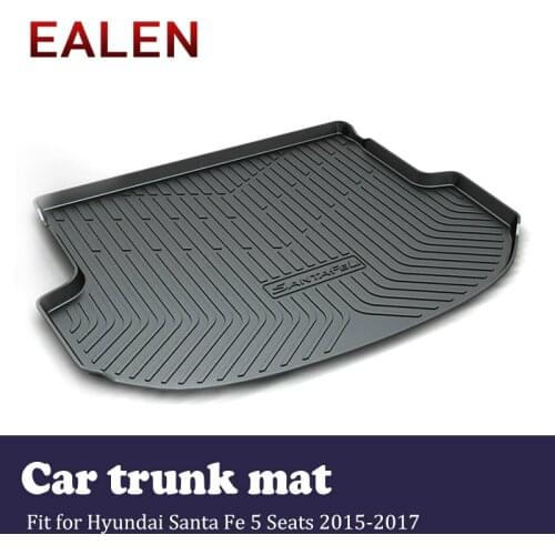 EALEN For Hyundai Santa Fe 5 Seats 2015 2016 2017 Boot Liner Waterproof Anti-slip mat Accessories 1Set Car Cargo rear trunk mat