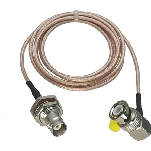 1pcs RG316 BNC Female Jack Nut Bulkhead to BNC Male Plug Right Angle Connector RF Coaxial Pigtail Jumper Cable New 4inch~20M