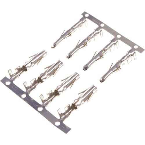 100 pcs Male / Female Crimp Wire Terminal Pins for 8981 IDE 4 Pin D ATX / EPS Power Connector Housing 24 to 16 AWG Wire Range