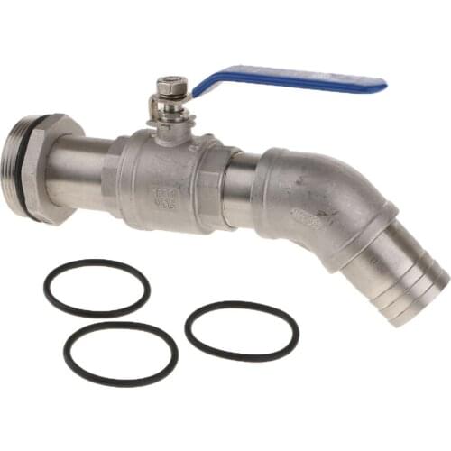 32mm Caliber~ Heavy Duty 45 Degree Tilt Nozzl Full Port Ball Valve Oil Drum Adapter Barrel Valves Faucet for 200 Litre