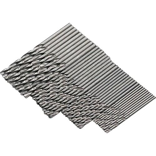 40pcs Titanium Coated HSS High Speed Mini Twist Drill Bits Set Metal 0.5mm 2.0mm Straight Shank Drill Set Saw Woodworking Tools