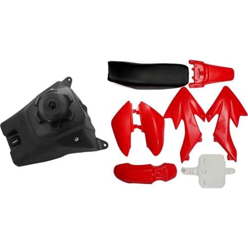 9 Pcs Accessories: 8Pcs 50Cc 110Cc 125Cc 140Cc 4-Stroke Crf50 Pit Off-Road Bike Set Mudguard Seat & 1Pcs Motorcycle Dirt Pit Bik