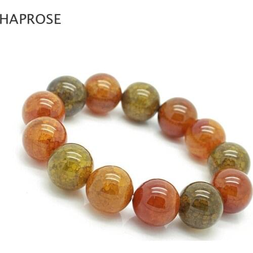Brown Natural Agate bracelet Tea dragon pattern agates Beads 12mm Creative Jewellery Gem Lion head bracelet Free shipping
