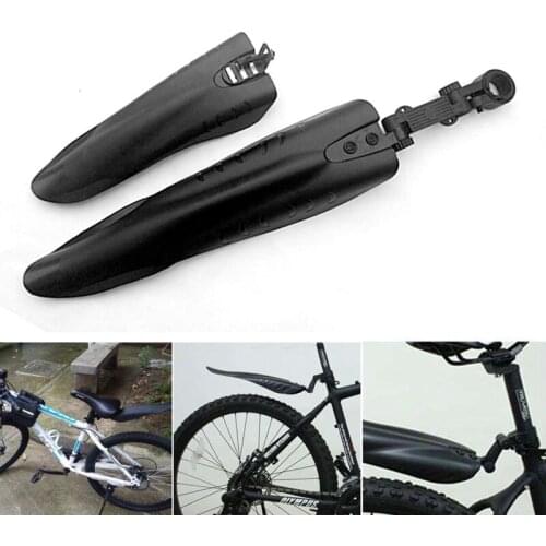 Black Mountain Bike Bicycle Road Tire Front Rear Mudguard Fender Set Mud Guard Big flying fish