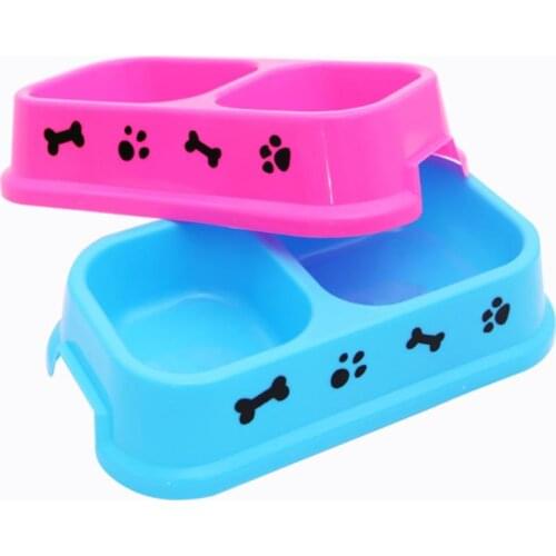 Double Pet Food Bowl Plastic Cat Water Dispenser Dog Water Bowl Pet Feeder Pet Food Container Pet Feeding Device Dog Accessories