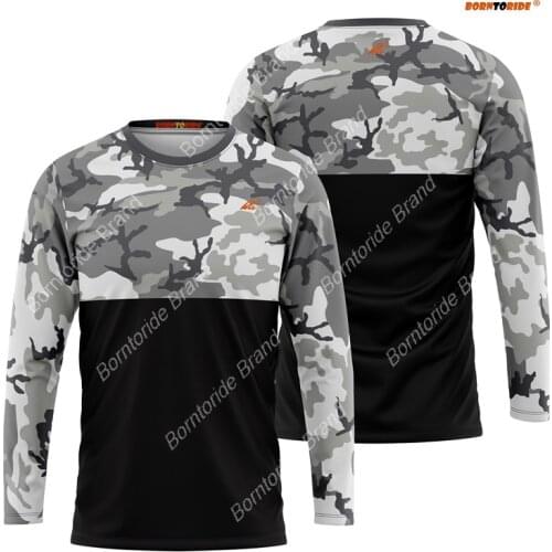 Downhill Mountain Jersey Off Road Enduro Jersey MTB MX Bike Cycling Jersery Motocross Jersey Breathable DH Quick Dry