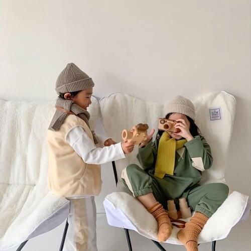 2021 Autumn New Baby Boys Sweatshirt Sets Spring Cotton Children Girls Clothes Suit 2pcs Casual Long Sleeve Kids Tracksuit 2-6y