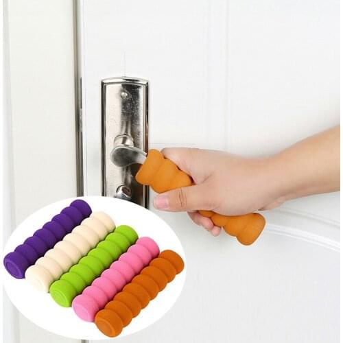 2PCS Elastic Door Handle Cover Foam Doorknob Guard Protector Anti-collision Door Stopper Safety EVA Baby Children Protection