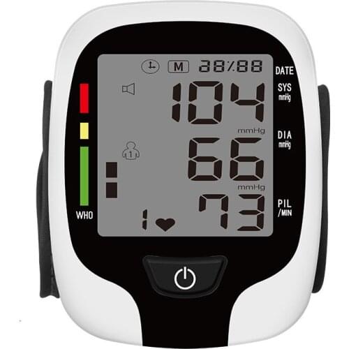 Medical Equipment LCD Blood Pressure Monitor Wrist Type Digital Sphygmomanometer for Home Use