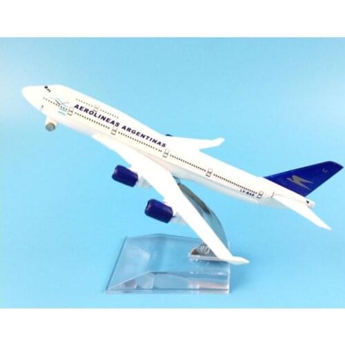Plane model Boeing 747 Argentina Airlines aircraft B747 Metal simulation airplane model for kid children toys Christmas gift