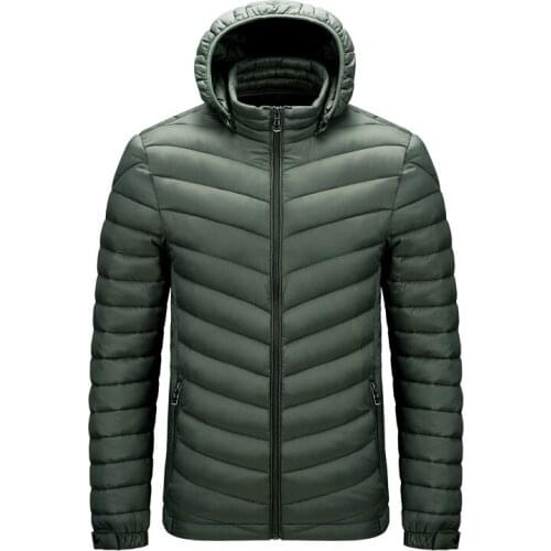 2021 Winter Brand Casual Hooded Warm Jacket Men New Fashion Thick Windproof Parker Jacket Autumn Windproof Hat Parker Jacket Men