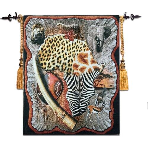 57*70cm Belgium Animal Wall hanging Tapestry Gobelin Moroccan Decor mural Medieval home Arts painting Fabric wandkleed tapiz