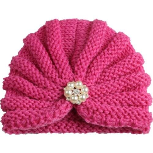New arrival children india hat vintage pearls rhinestone Turban cap kids beanie hats baby hats caps dome hats for girls headwear