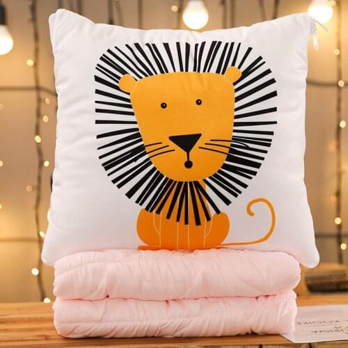 Cotton and hemp quilt, car blanket, waist cushion, lovely cotton and hemp cushion, air conditioning, sofa and pillow Office