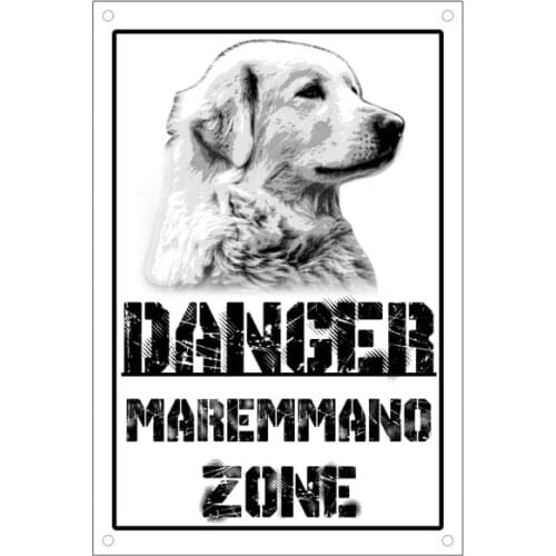 Danger Shepherd Maremmano Zones Plate Sign 8x12inch Metal Watch the Dog Metal Sign 8x12inch Home Kitchen Outdoor Wall Decor