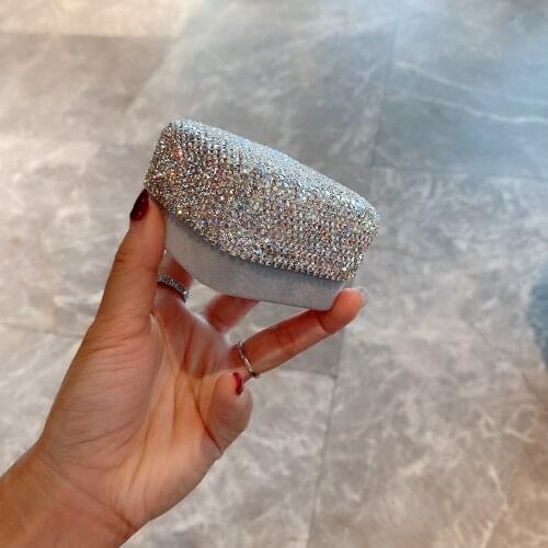 Inlay Rhinestones Earring Organizer Necklace Holder Luxury Jewelry Boxes and Packaging Gray Jewelry Box Gift for Men Women White