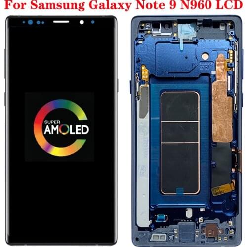 ORIGINAL AMOLED 6.4'' LCD with frame for SAMSUNG GALAXY Note 9 LCD Note9 Lcd Display N960D N960F LCD Touch Screen