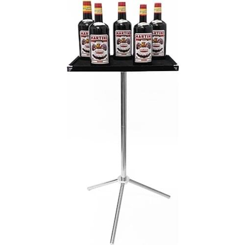 Tray Magician Table (Silver Decoration) Professional Magic Table Magic Tricks Coin Card Case Box Stage,Close up magic props