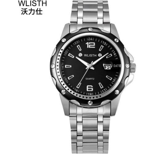 Luxury Watches 2021 Hot WLISTH Steel Band Mens Watch Waterproof Luminous Watch Calendar Business Quartz Watch Reloj Mujer