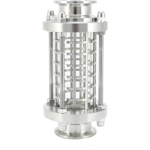 With Grid Cover Fit 25/32/38/51mm Tube OD x 1.5" 2" Tri Clamp Homebrew Sanitary Diopter Flow Sight Glass SUS304